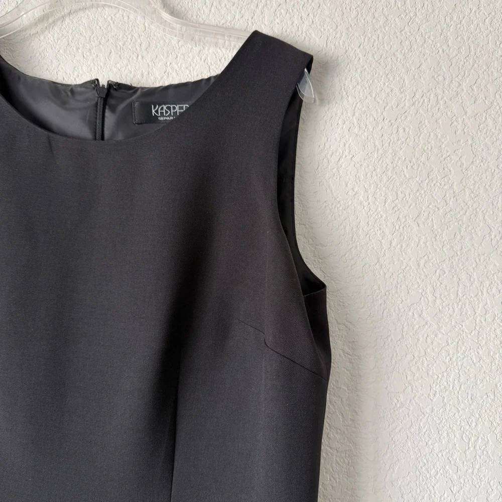 Kasper Black Sleeveless Midi Sheath Dress - Picture 3 of 9
